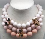 Three-tone Pink Necklace